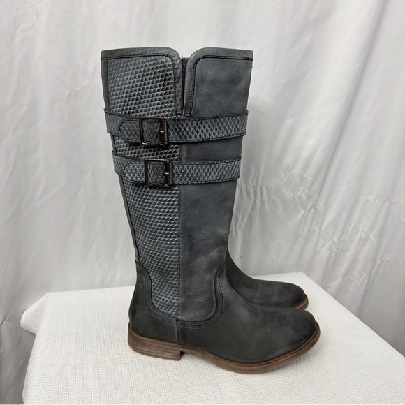 Roan Shoes - Roan By Bed Stu Date Grey Napa White Tall Leather Boot Women's Size 8